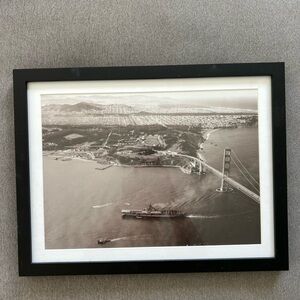 Framed Aerial Photograph of Golden Gate Bridge